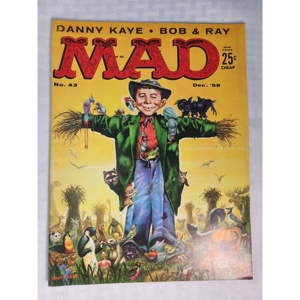 1958 MAD Humor Magazine #43 Alfred E Newman Danny Kaye Bob & Ray Near Mint!